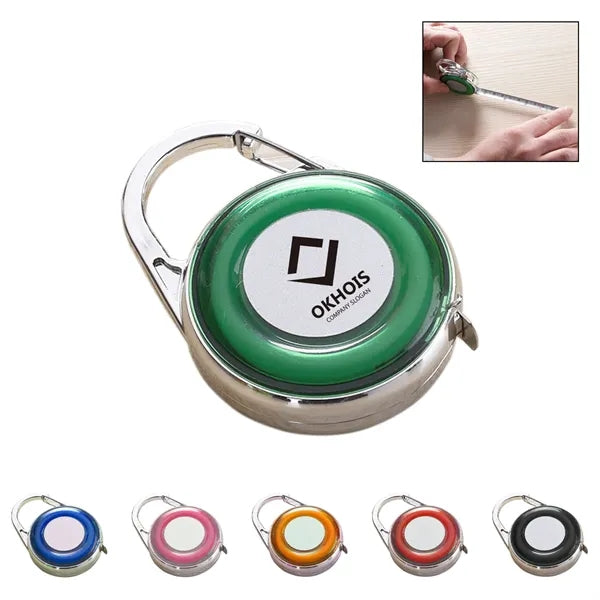 2m Stainless Steel Ruler with Carabiner Badge Reel