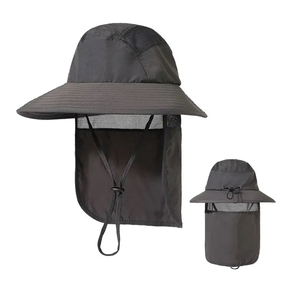 Quick Dry Bucket Hat With Neck Flap