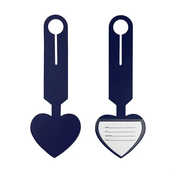 PVC Leather Fashion Heart Luggage Tag