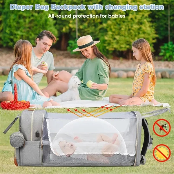 Baby Diaper Bag Backpack with USB Charging Port