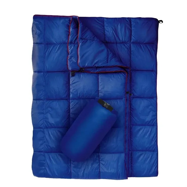 Branded Puffy Waterproof Camping Wearable Packable Blanket