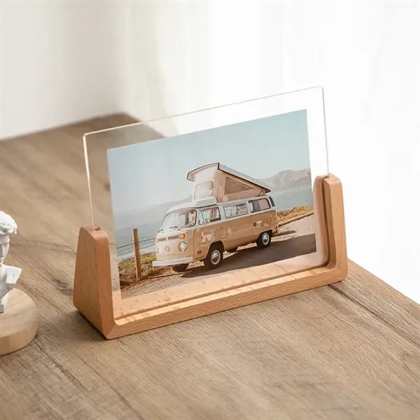U Shape Transparent Beech Creative Photo Frame