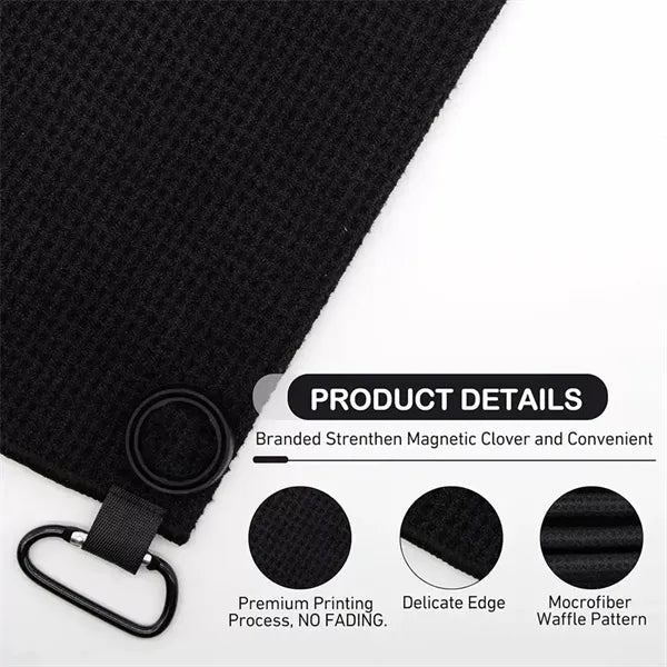 Magnetic Microfiber Golf Towel with Clip