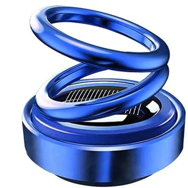 Solar-Powered Dual-Ring Rotating Car Air Freshener
