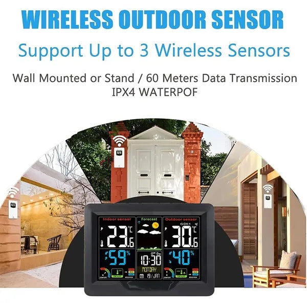 Wireless Weather Forecast Station Clock