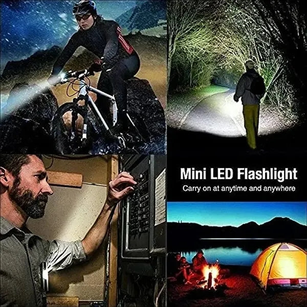 USB Rechargeable Handheld Flashlight COB LED Torch Light