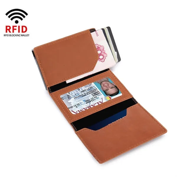 Magnetic Type Bank Card Holder Rfid Wallet