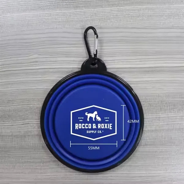 Silicone Collapsible Pet Bowl With Carabiner