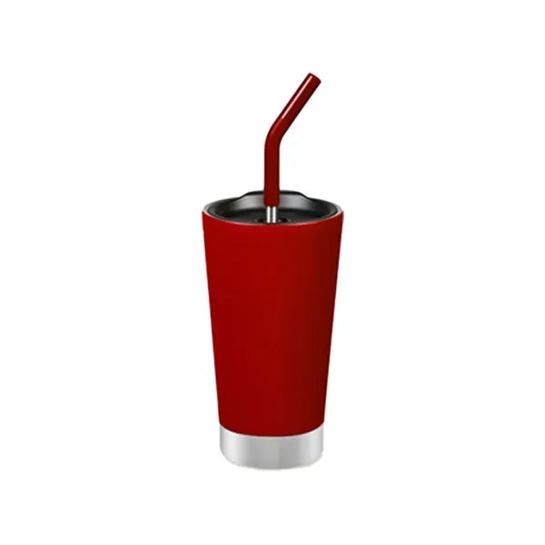 17OZ Stainless Steel Tumbler with Silicon Straw