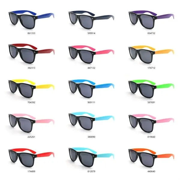 Custom Assorted Color Plastic Sunglasses For Adults