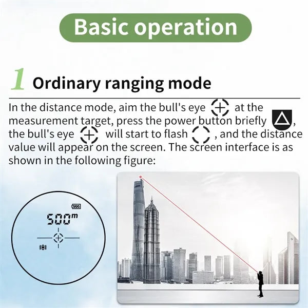 Rechargeable Laser Rangefinder For Golf & Hunting with Bag