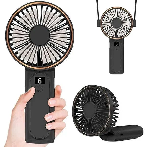 Handheld Folding Fan with Lanyard