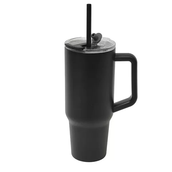 40Oz.Double Walled Insulated Tumbler with Handle and Straw