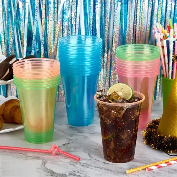16 oz disposable multi-purpose colorful party plastic cups