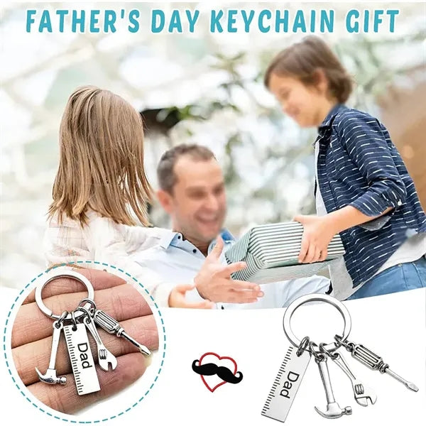Customizable ruler hammer wrench screwdriver keychain gifts