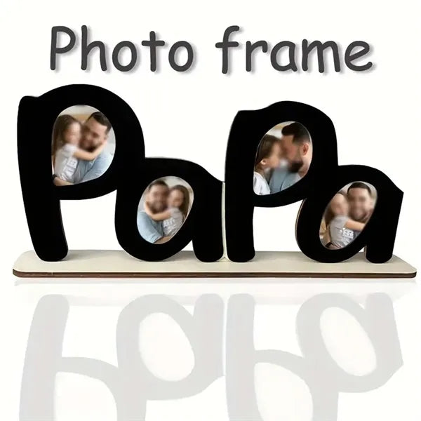 Wooden father's day personalized gift decor picture frame