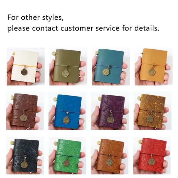 Vintage leather travel daily gifts small journal notebook