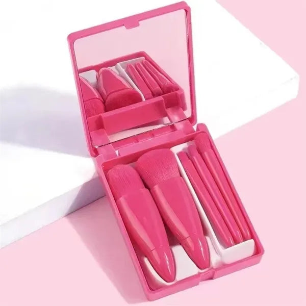 Makeup Brush Set with Mirror
