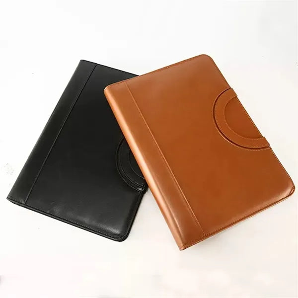 Leather Padfolio Portfolio with Hidden Handle Folder Bag