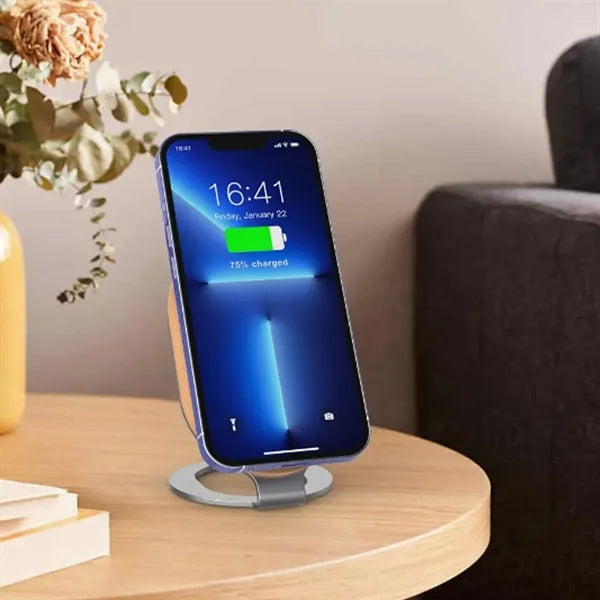 Magnetic Qi Wireless Charger Stand Desktop Phone Holder
