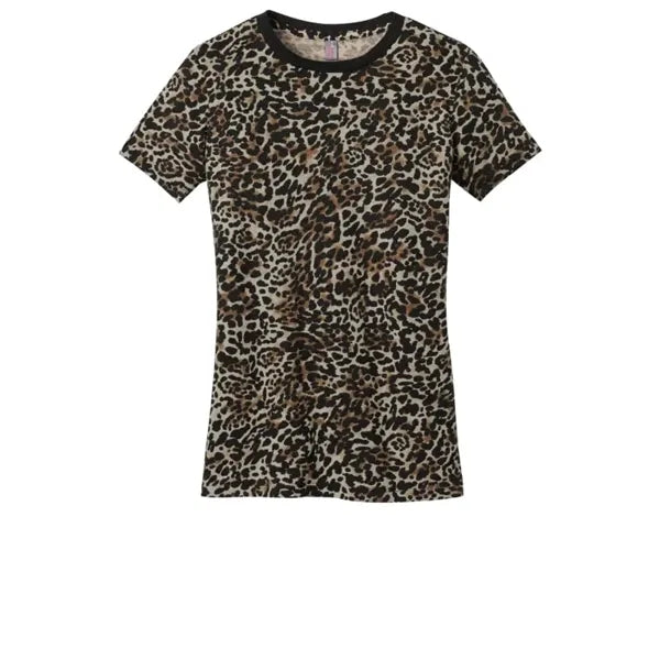 DISCONTINUED District - Ladies Perfect Weight Camo Crew Tee