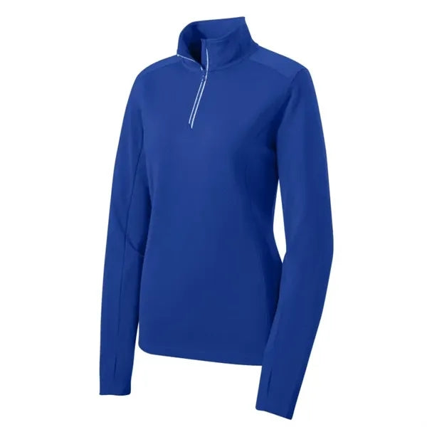 Sport-Tek Women's Sport-Wick Textured 1/4-Zip Pullover.