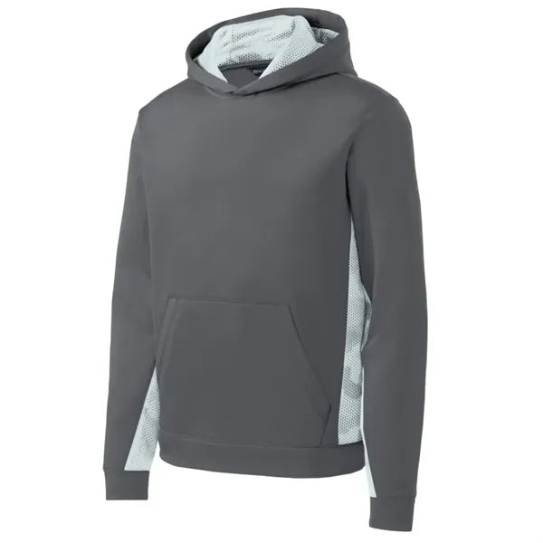 Sport-Tek Youth Sport-Wick CamoHex Fleece Colorblock Hood...
