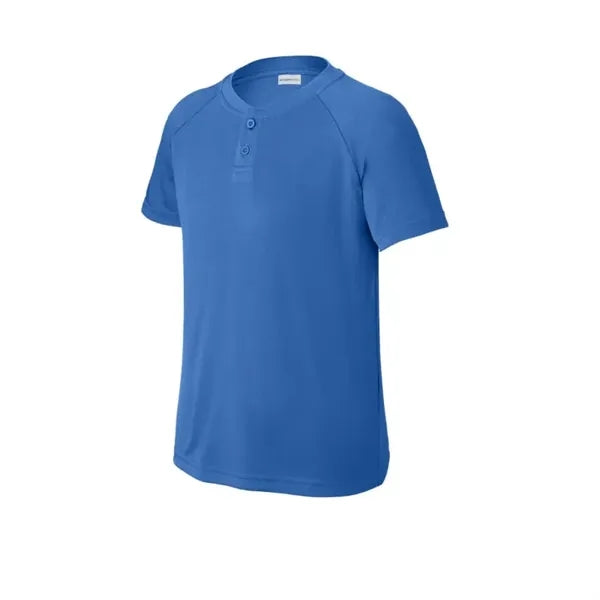 Sport-Tek Youth PosiCharge Competitor 2-Button Henley
