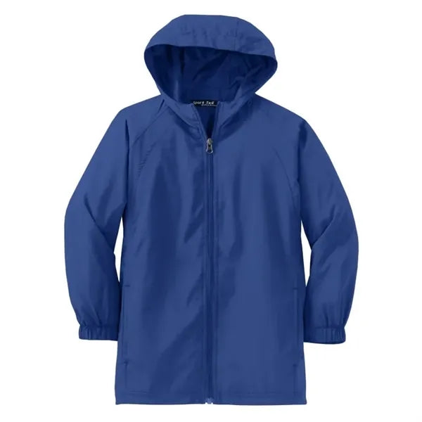 Sport-Tek Youth Hooded Raglan Jacket.