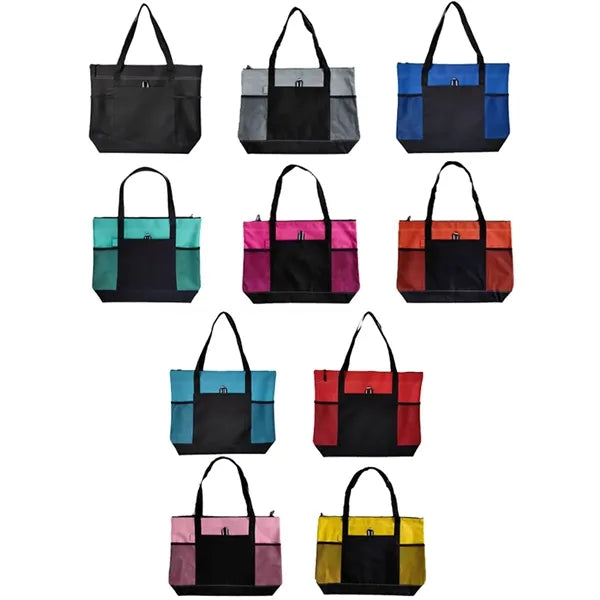 Durable Oxford Cloth Tote Bag with Multiple Pockets