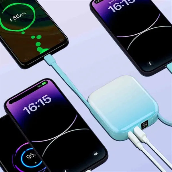 10000mAh Power Bank Bulit In Cable