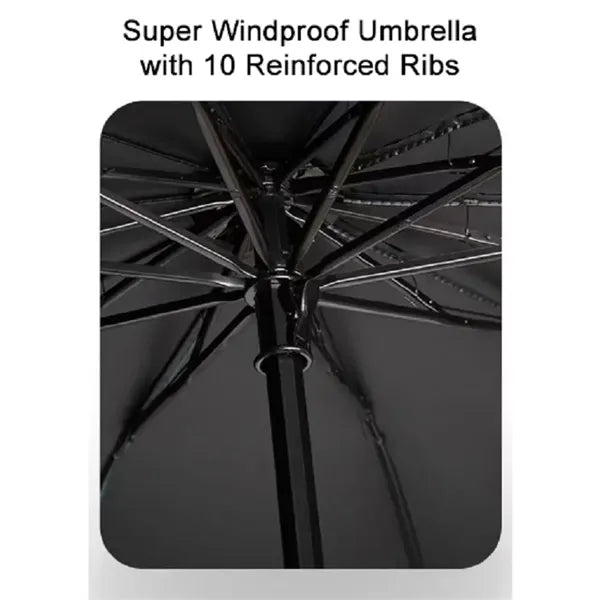 10 Ribs Reverse Folding Umbrella, Compact, Windproof