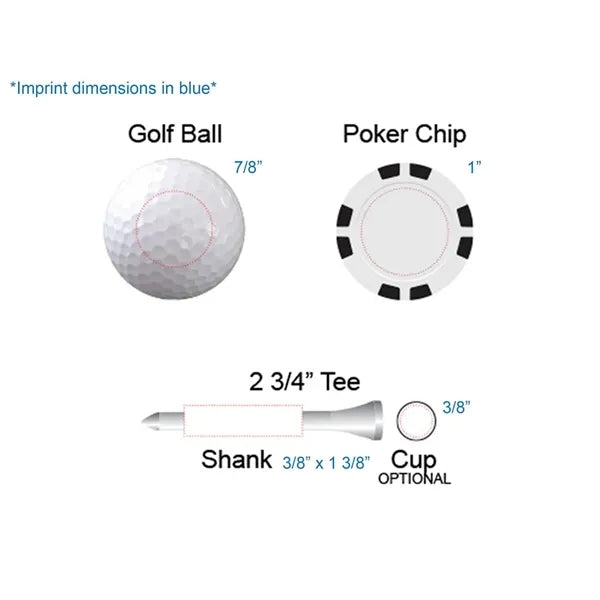 Custom 3 Ball Tournament Pack w/ Golf Tees