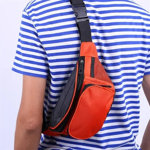 Lightweight Sports Fanny Pack With Mesh Side Pockets