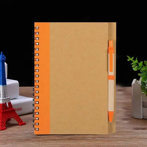 Eco-Friendly Spiral Notebook with Pen
