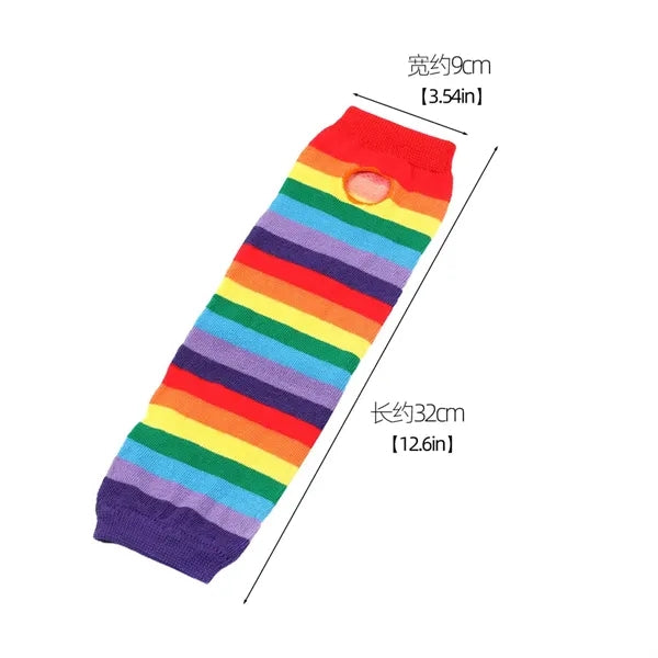 Colorful Rainbow Arm Warmers