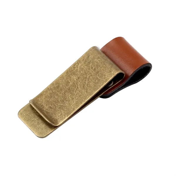Metal Leather Notebook/Money Clip