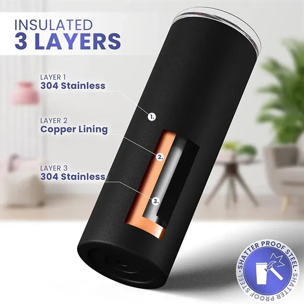 20oz Straight Portable Vacuum Insulated Tumbler
