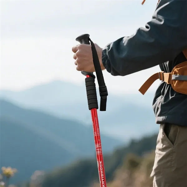 3-Section Straight Handle Aluminum Alloy Trekking Pole