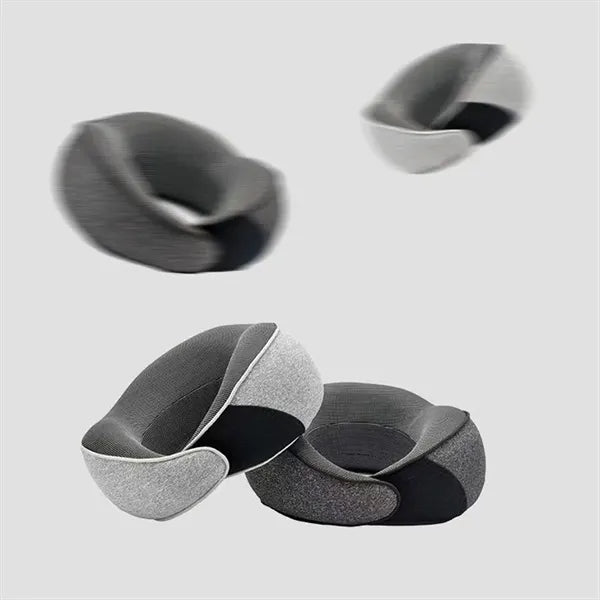 U Shaped Travel Neck Pillow Set With Eye Mask Earplugs Bag