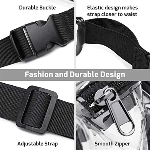 Transparent Fanny Pack with Adjustable Strap Clear Waist Bag