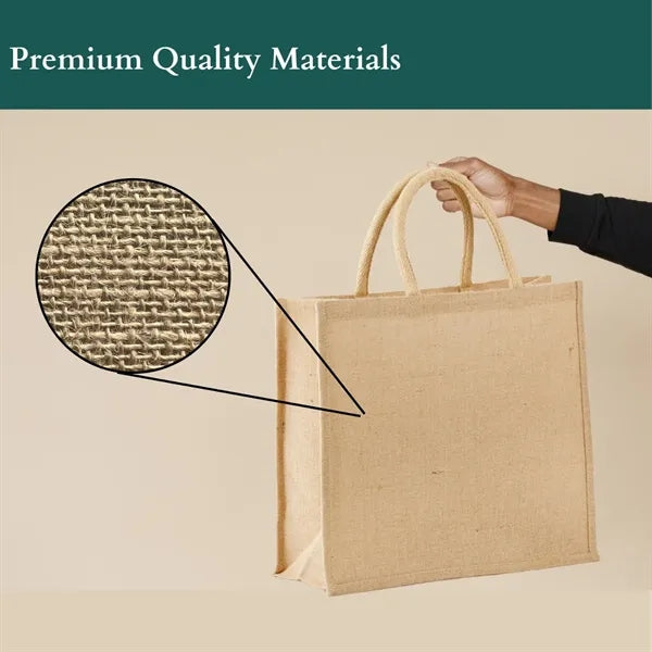 Eco-Friendly Jute Tote Bag with Rope Handles