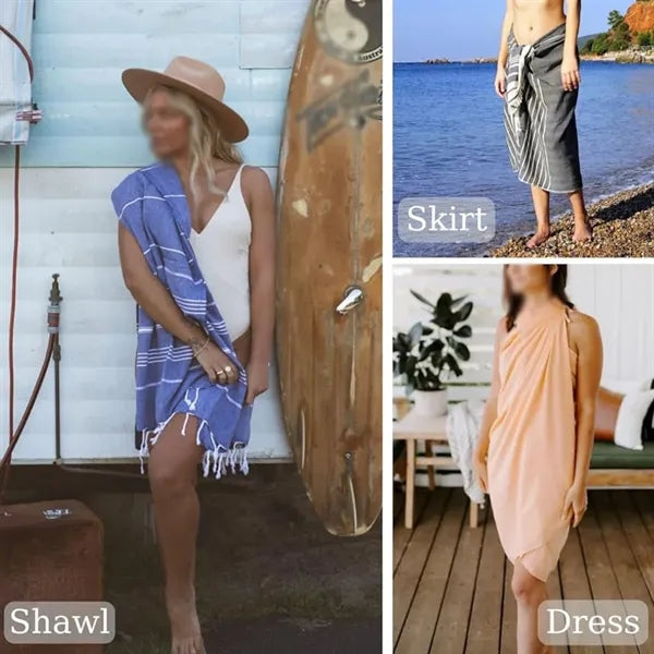 Travel quick dry sand-free lightweight Turkish beach towels