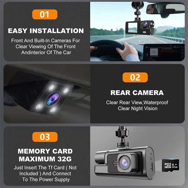 Loop recording motion detection HD in car dashboard camera