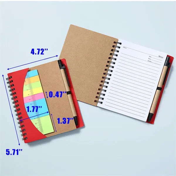 Kraft Paper Creative Sticky Notes and Notepad Combination
