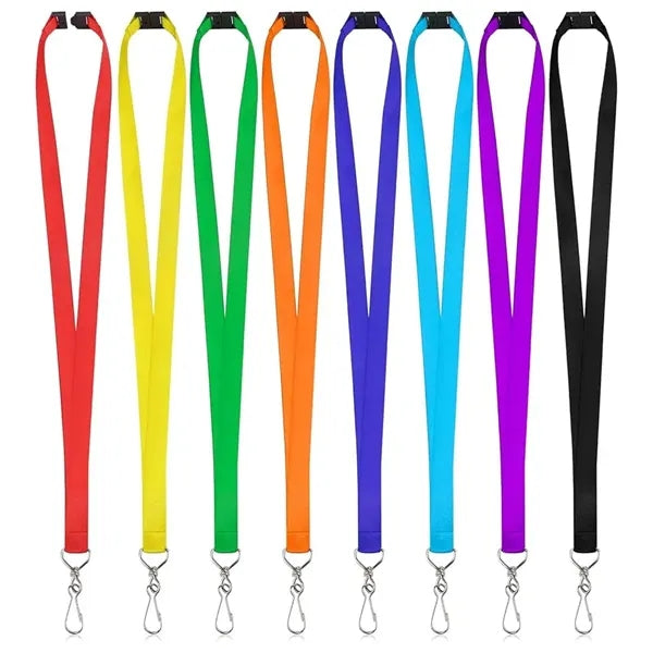 3/4" Full Color Polyester Lanyard With J Hook and Breakaway