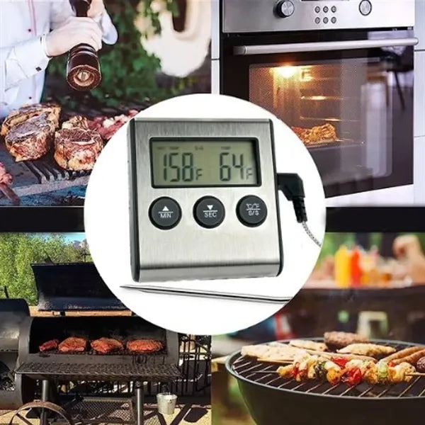 Digital Cooking Thermometer with Stainless Steel Probe