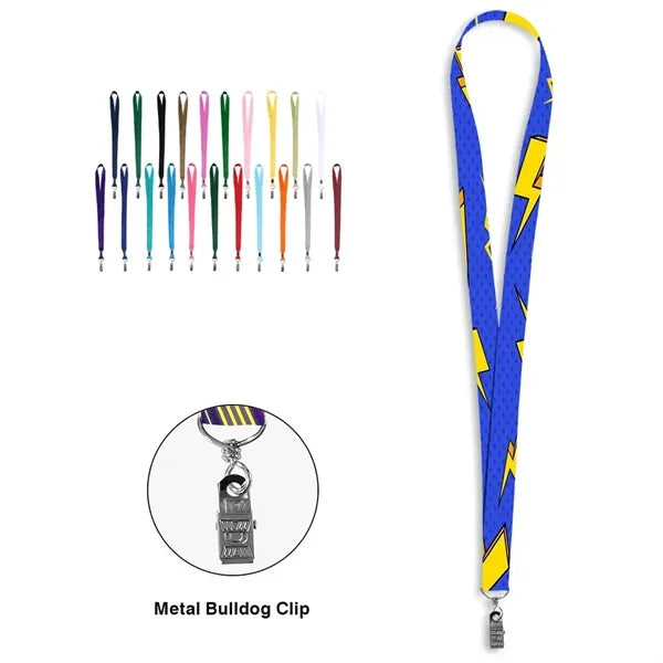 Full Sublimated Lanyard with Bulldog Clip and Breakaway