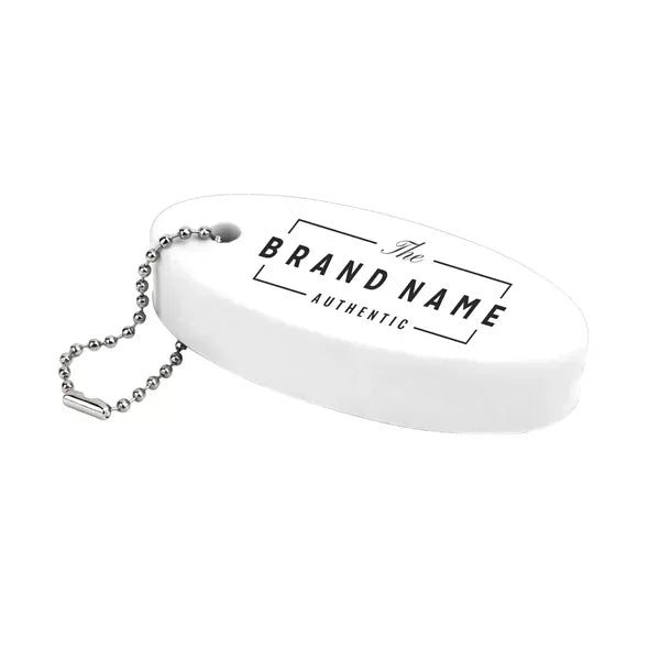 Oval Floating Foam Keychain ( 3.15'' x 1.38'' x 0.8'' )