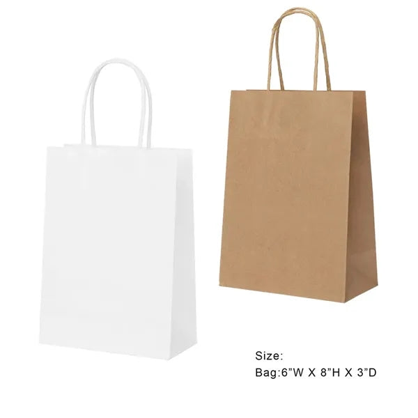 Natural Kraft Paper Shopper Tote Bag - Small